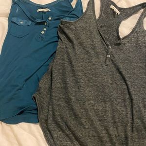 Two American Eagle razor back tank tops.